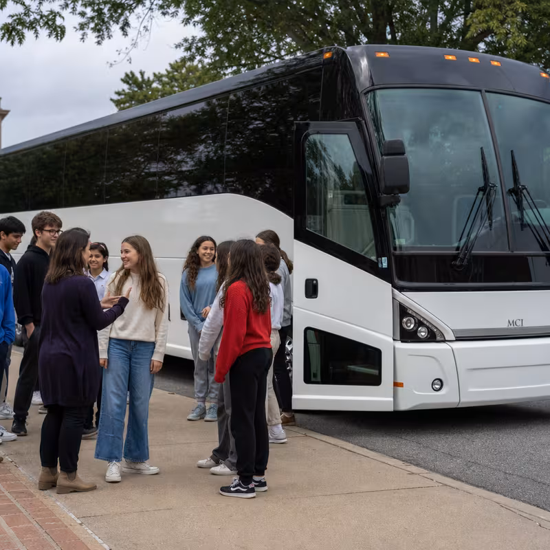 Black Mercedes Sprinter van staged for an Omaha School Transportation group
