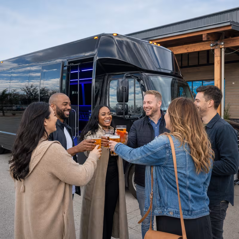 Passengers loading luggage while boarding an Omaha group shuttle